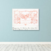 Die erste Weihnachtskarte von J.C.Horsley, 1843 Leinwanddruck (Insitu (Holzboden))