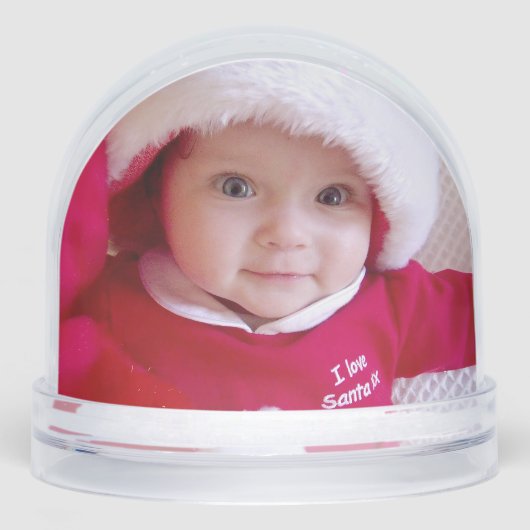 Die erste Weihnachtskugel mit Foto Schneekugeln (Vorderseite)