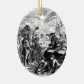 Die erste Weihnachtsmann-Verzierung Keramik Ornament (Hinten)