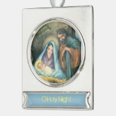 Die erste Weihnachtsschmuckdekoration Banner-Ornament Silber (Links)