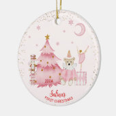 Die erste Weihnachtszeit des Babys - die Nutcracke Keramik Ornament (Links)