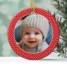 Die erste Weihnachtszeit des Babys - Foto mit dem  Keramikornament