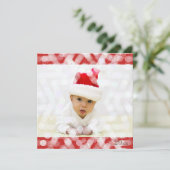 Die erste Weihnachtszeit des Babys mit Foto Feiertagskarte (Stehend Vorderseite)