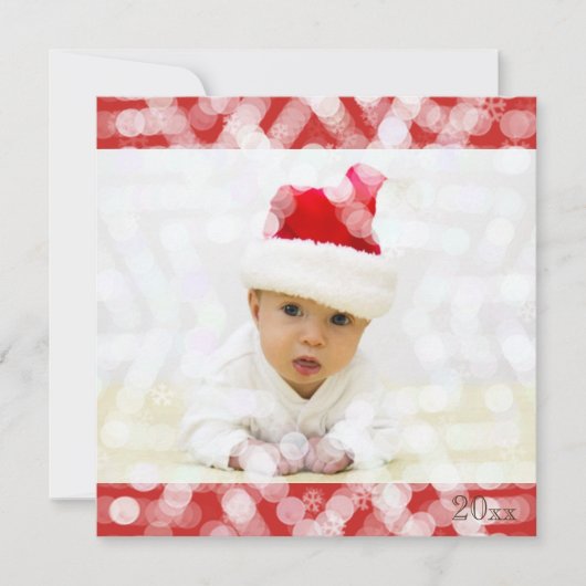 Die erste Weihnachtszeit des Babys mit Foto Feiertagskarte (Vorderseite)