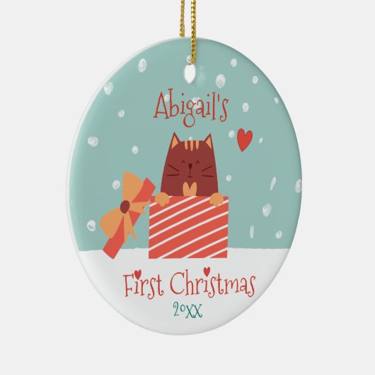 Die erste Weihnachtszeit des Babys - Niedliche Bab Keramik Ornament (Rechts)