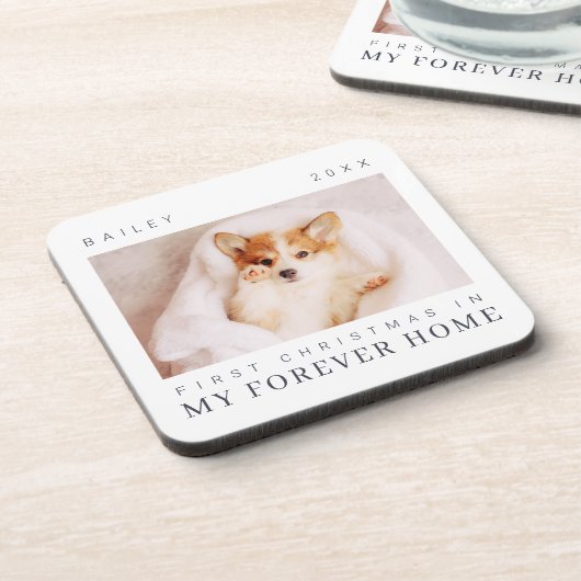 Die erste Weihnachtszeit des Hauses in ewig Zuhaus Getränkeuntersetzer (Linke Seite)