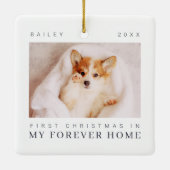 Die erste Weihnachtszeit des Hauses in ewig Zuhaus Keramikornament (Rückseite)