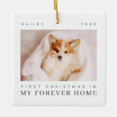 Die erste Weihnachtszeit des Hauses in ewig Zuhaus Keramikornament (Vorderseite)