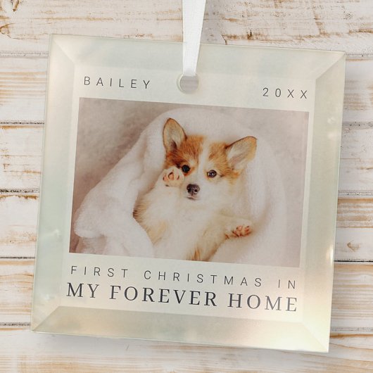 Die erste Weihnachtszeit des Hauses in ewig Zuhaus Ornament Aus Glas