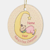 Die erste Weihnachtszeit des Kindes - Schlafen auf Keramikornament (Links)