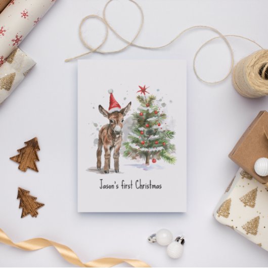 Die erste Weihnachtszeit des süßen Donkey, Brauch Postkarte