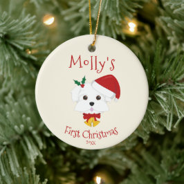 Die erste Weihnachtszeit Ihres Hundes - Niedlich m Keramik Ornament