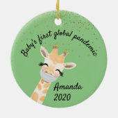 Die erste weltweite Pandemie-Giraffe für Kinder 20 Keramik Ornament (Hinten)