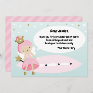 Die erste Zahnkarte verloren. Tooth Fairy Besuch H Feiertagskarte