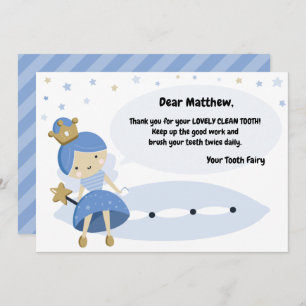 Die erste Zahnkarte verloren. Tooth Fairy Besuch H Feiertagskarte