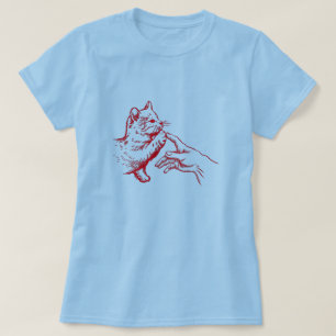 Die Erstellung von Hand - Funny Cat Design T-Shirt