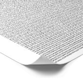 Die ersten 100.000 Ziffern von Pi Poster (Ecke)