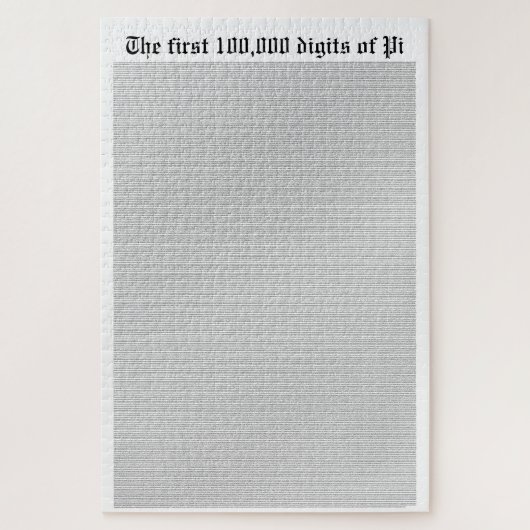 Die ersten 100.000 Ziffern von Pi Puzzle (Vertikal)