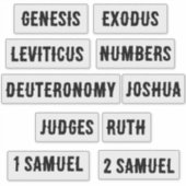 Die ersten 10 Bücher der Bibel Aufkleber (Vorderseite)