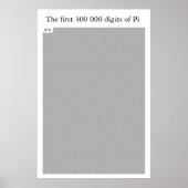 Die ersten 300 000 Ziffern von Pi Poster (Vorne)