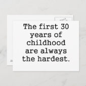 Die ersten 30 Jahre der Kindheit Postkarte (Vorne/Hinten)