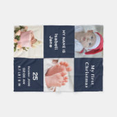Die ersten 3 Fotos des Babys Fleecedecke (Vorderseite (Horizontal))