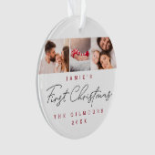 Die ersten 3 Fotos des Babys Ornament (Vorderseite)