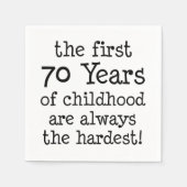 Die ersten 70 Jahre Napkins aus der Kindheit Serviette (Vorderseite)