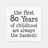 Die ersten 80 Jahre Napkins aus der Kindheit Serviette (Vorderseite)