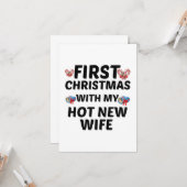 DIE ERSTEN CHRISTMAS MIT MEINER HOHEN NEUEN EHEFRA KARTE (Vorderseite/Rückseite Beispiel)