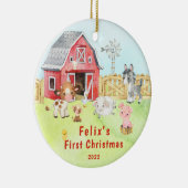 Die ersten Freunde des Babyweihs Keramik Ornament (Rechts)