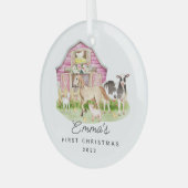 Die ersten Freunde des Babyweihs Ornament Aus Glas (Vorderseite links)