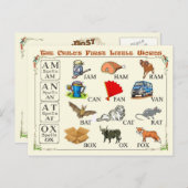 Die ersten kleinen Worte des Kindes Postkarte (Vorne/Hinten)