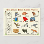 Die ersten kleinen Worte des Kindes Postkarte (Vorderseite)