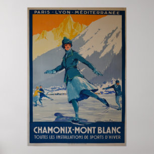 die ersten Olympia im Winter 1924 Poster