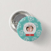 Die ersten Schneeglobe-Schneeflocken des Babys Aqu Button (Vorne & Hinten)