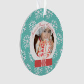 Die ersten Schneeglobe-Schneeflocken des Babys Aqu Ornament (Vorderseite)