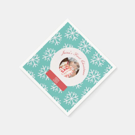 Die ersten Schneeglobe-Schneeflocken des Babys Aqu Serviette (Ecke)