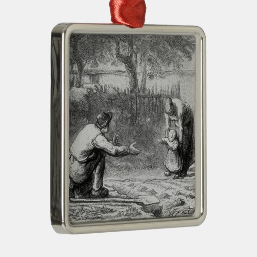 Die ersten Schritte Silbernes Ornament (Rechts)