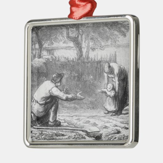 Die ersten Schritte Silbernes Ornament (Links)