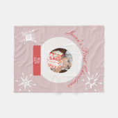 Die ersten Snowglobe-Schneeflocken des Babys Fleecedecke (Vorderseite (Horizontal))