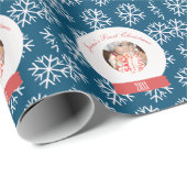 Die ersten Snowglobe-Schneeflocken des Babys Geschenkpapier (Rolleneckpunkt)