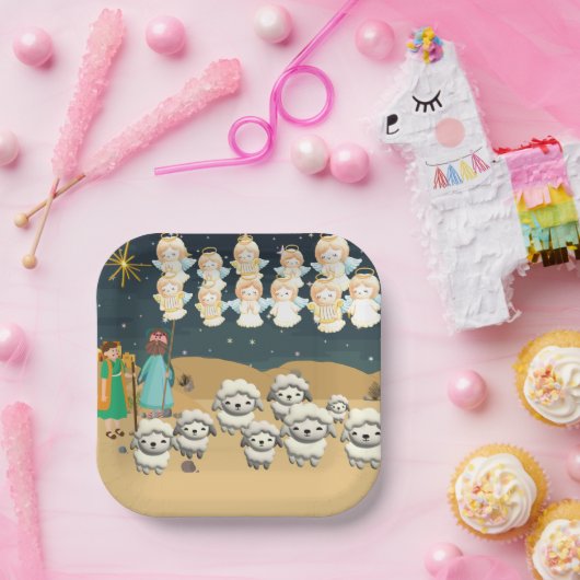 Die ersten Weihnachten 3D Die Hirten Pappteller (Party)