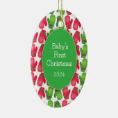 Die ersten Weihnachten des Babys, Niedliche Rot- u Keramikornament (Rechts)