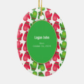 Die ersten Weihnachten des Babys, Niedliche Rot- u Keramikornament (Hinten)