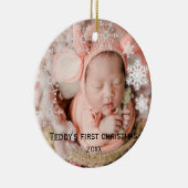 Die ersten Weihnachten des Kindes Keramik Ornament (Rechts)