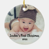 Die ersten Weihnachten des Kindes Keramik Ornament (Hinten)