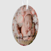 Die ersten Weihnachten des Kindes Ornament (Vorderseite)