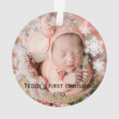 Die ersten Weihnachten des Kindes Ornament (Rückseite)
