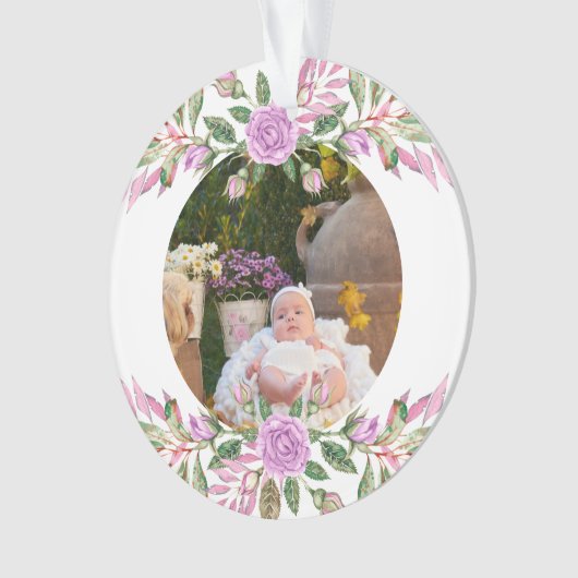 Die ersten Weihnachtsfeiern mit Blume Ornament (Vorderseite)